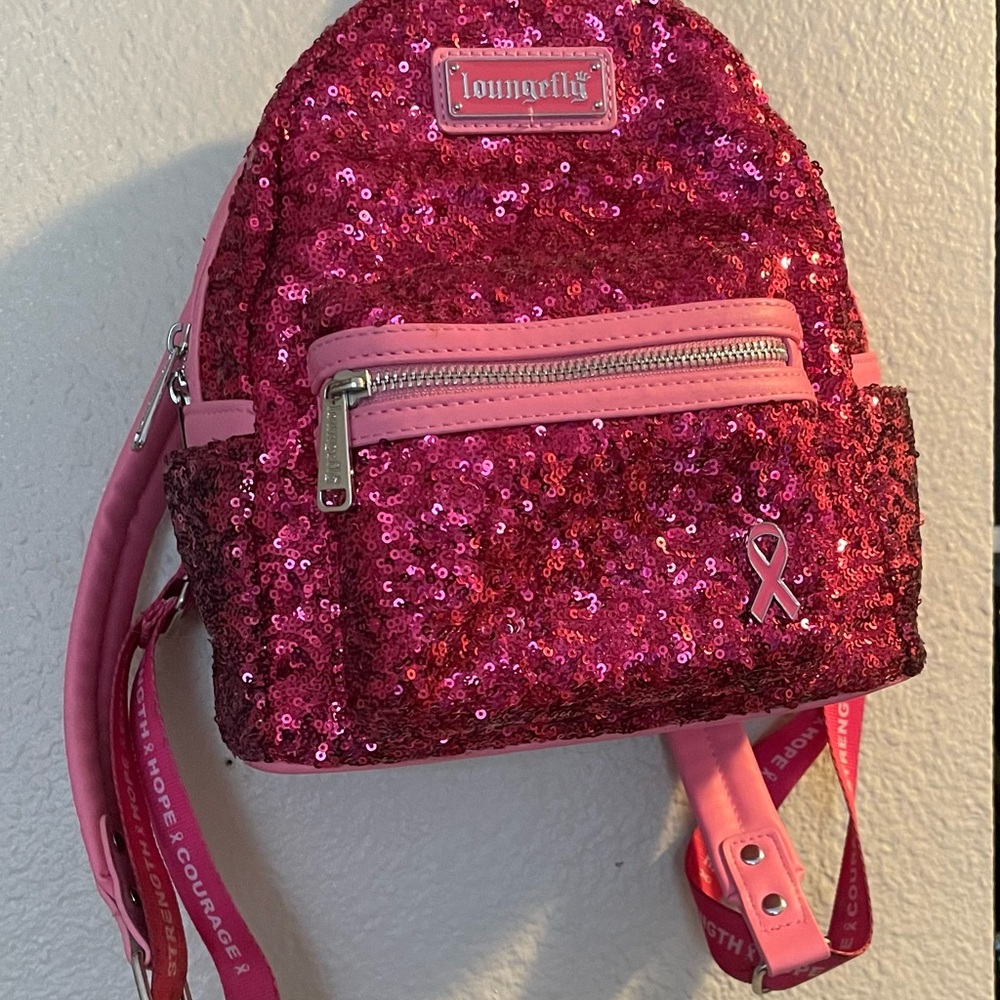 Loungefly Pink Sequin Backpack - image 1